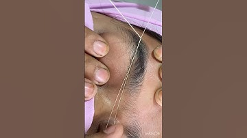Eyebrow threading tutorial/ Eyebrow threading for beginners #shorts #eyebrows #threads #threading