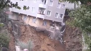 Крушение жилого дома в Стамбуле. The collapse of a house in Istanbul