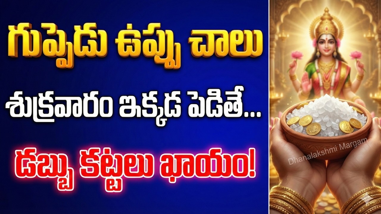 గుప్పెడు ఉప్పుతో ఇలా చేస్తే... 7 తరాలు కూర్చుని తింటారు! || Salt Remedy For Wealth