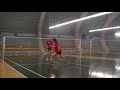 Underhåndsslag med net vilkårligt til fire hjørner