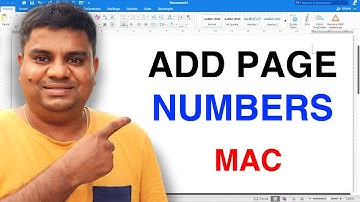 How to add Page Numbers in Word - MAC