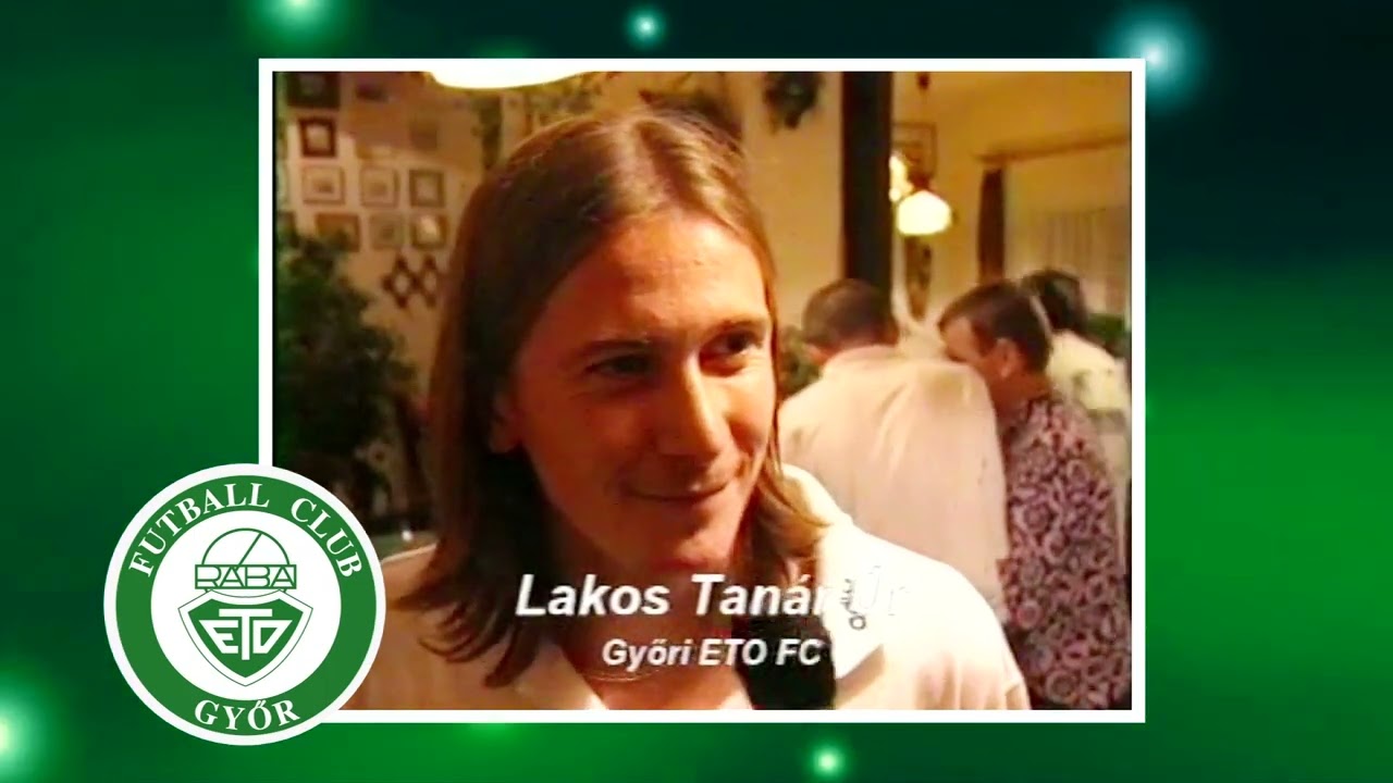 Így ünnepelt az ETO csapata 1997.augusztus 28-án a Báderben az MTK elleni 4-2-es siker után