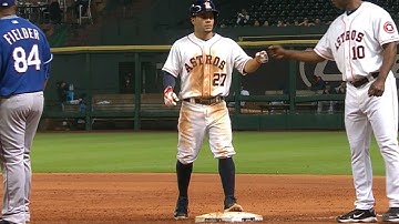 Altuve smacks three hits vs. the Rangers