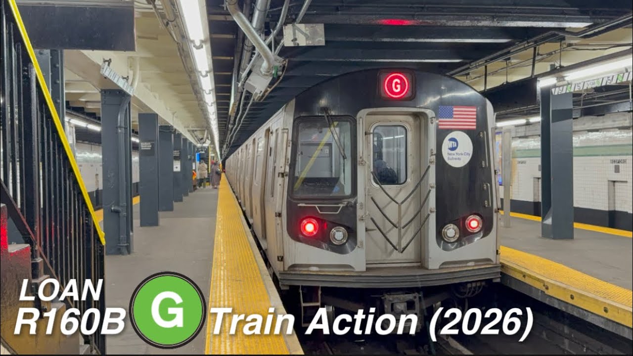 R160b R Train (NYCT SUBWAY) R160B (G) Train Action (2/27/26) - YouTube
