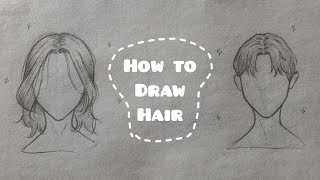 How to draw hair | step by step
