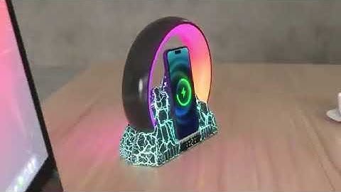 Đèn ngủ đồng hồ báo thức lcc dg11 bluetooth âm nhạc, đèn báo thức sạc không dây cho điện thoại