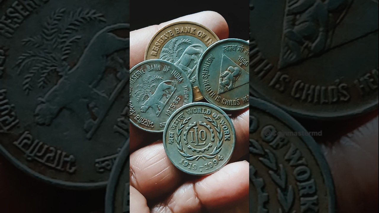 RBI 50 Paise n 10 rs Coin/lLO 5 rs n Mother and son 5 rs Coin 