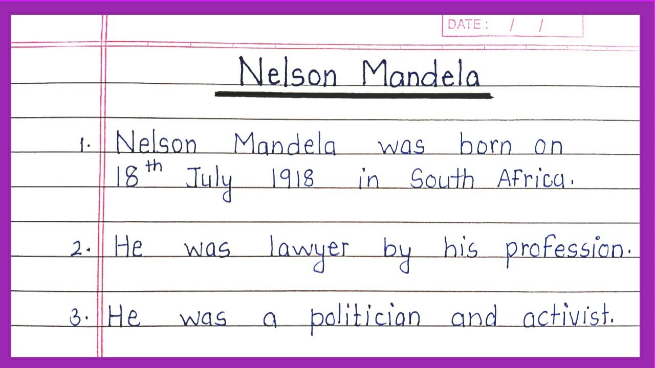 nelson mandela essay in setswana