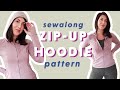 How to Sew a Zip-up Hoodie + Sewing Pattern