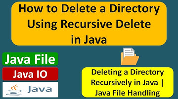 How to Delete a Directory Using Recursive Delete in Java? | Java File | Java IO | Java Tutorial