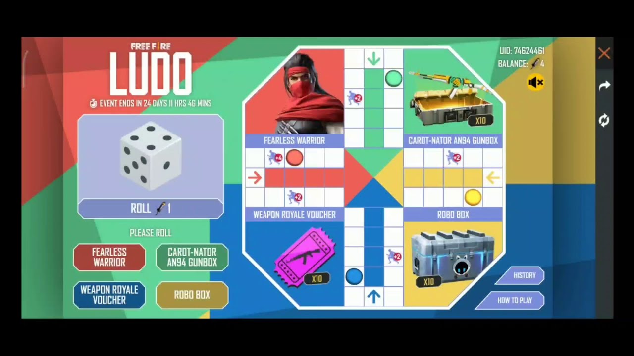 Free Fire Ludo Event, New diwali Ludo event