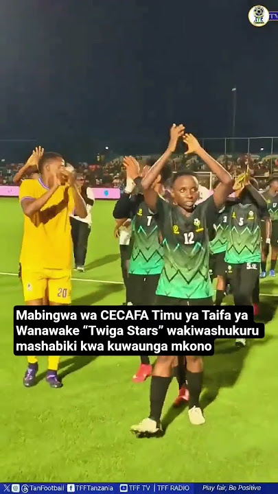 Mabingwa wa CECAFA Timu ya Taifa ya Wanawake, Twiga Stars wakiwashukuru mashabiki kwa kuwaunga mkono