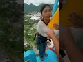 Bungee jumping with rope in beautiful place  asmr bungee jumping shorts