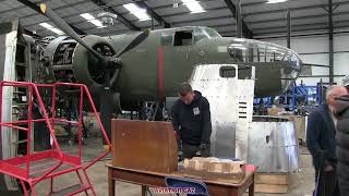 B-25J Mitchell 44-29366 ongoing restoration to taxiable condition