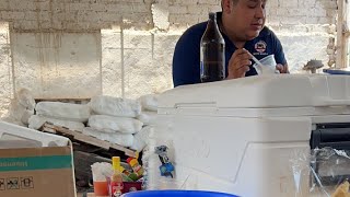 Venta de mariscos en sábado mariskero