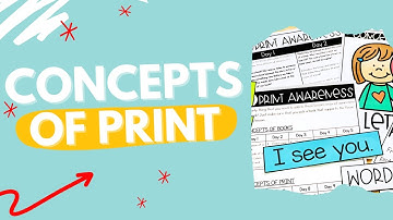 Concepts of Print in Kindergarten | FREE lesson plans