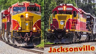 FEC Trains in Jacksonville: EMDs, Searchlights, and LNG.