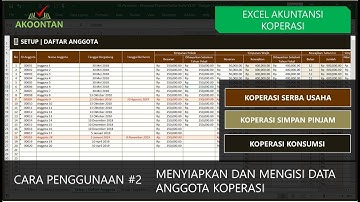 Excel Akuntansi Koperasi #2 : Mengisi Daftar Anggota