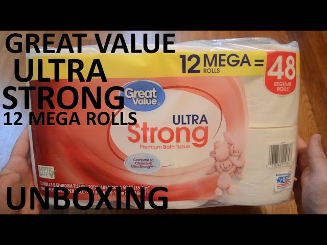 Great Value Soft & Strong Premium Toilet Paper, 12 Mega Rolls