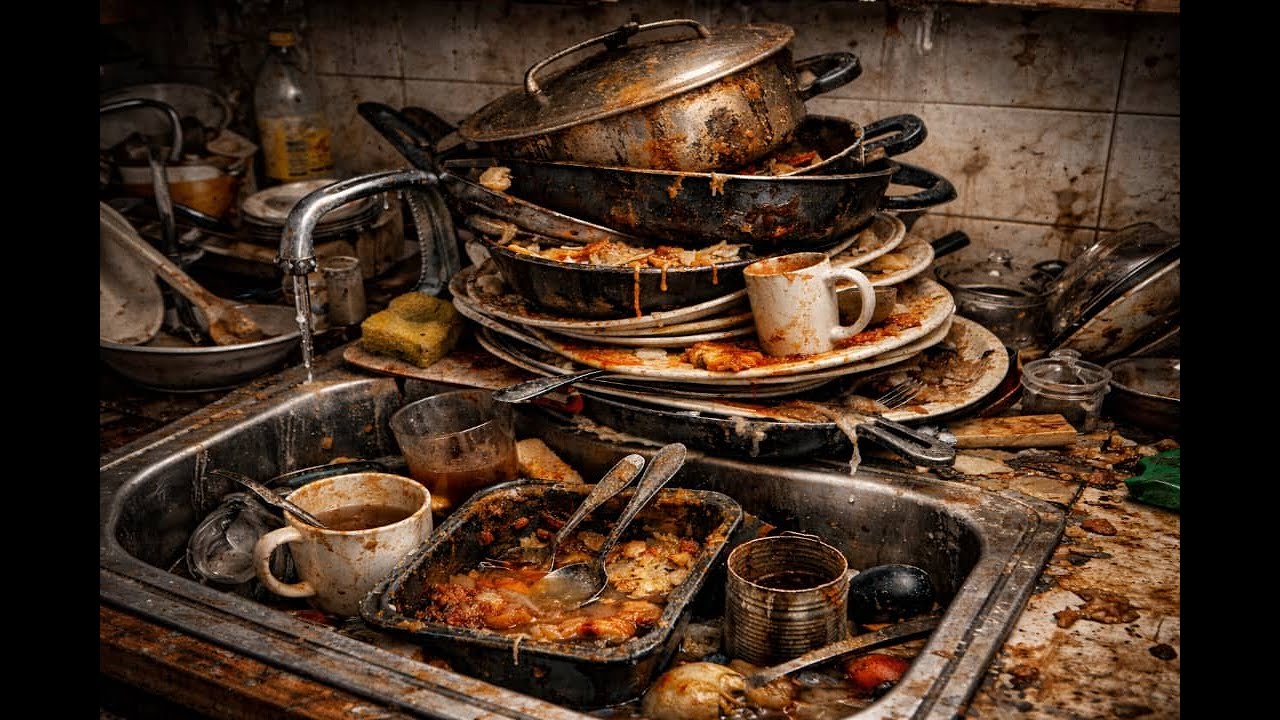 EXTREMELY Satisfying Dishwashing ASMR | Greasy Dishes to Sparkling Clean | No Talking