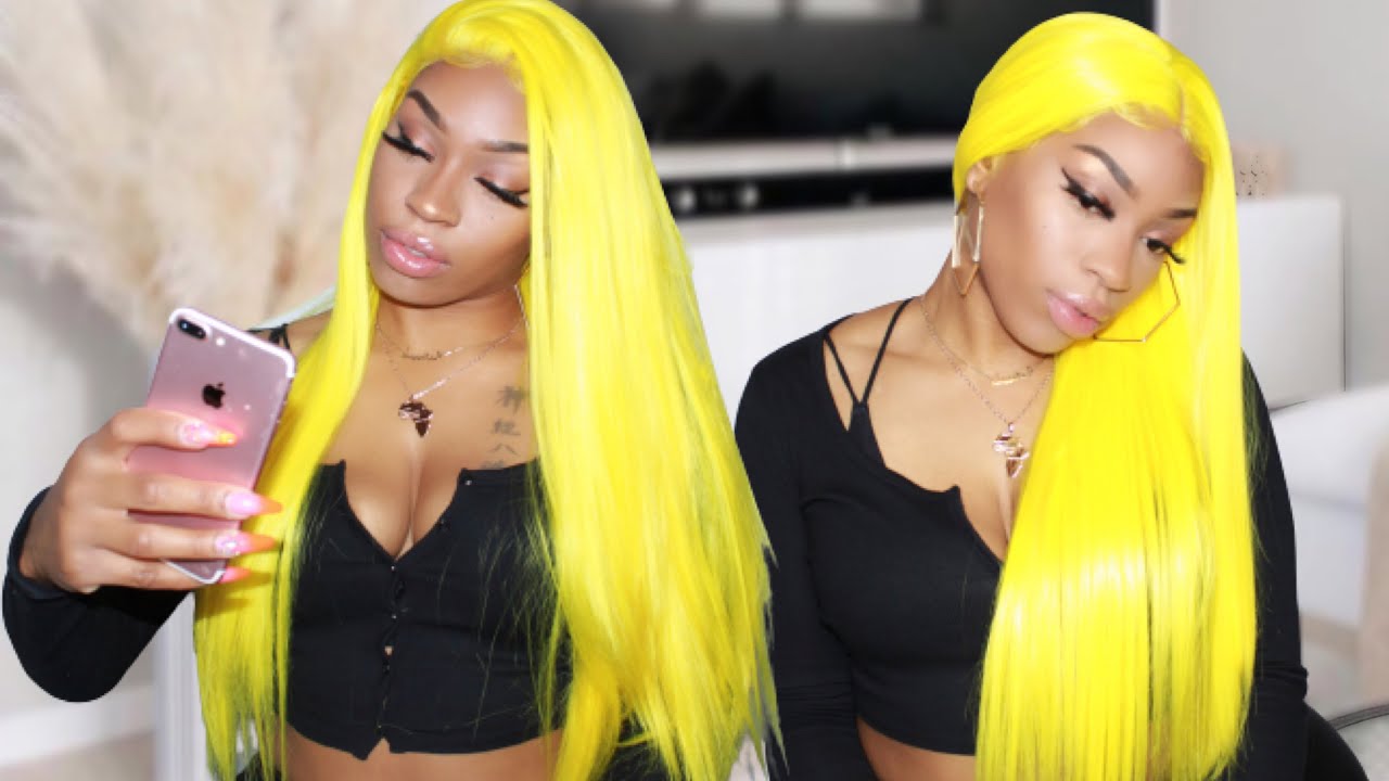 AMAZON LACE WIG INSTALL | $39 YELLOW LACE FRONT | LUCYHAIRWIG