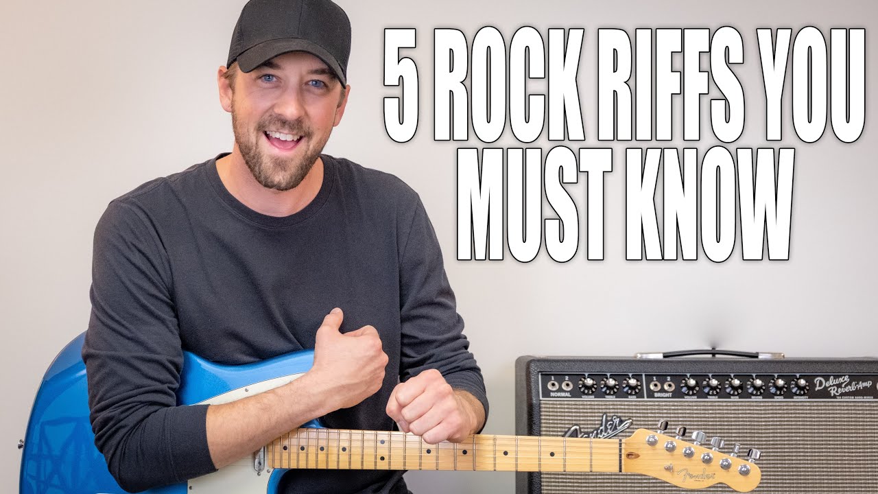 5 Rock Riffs You MUST Know (Easy + Iconic Guitar Riffs!) - YouTube