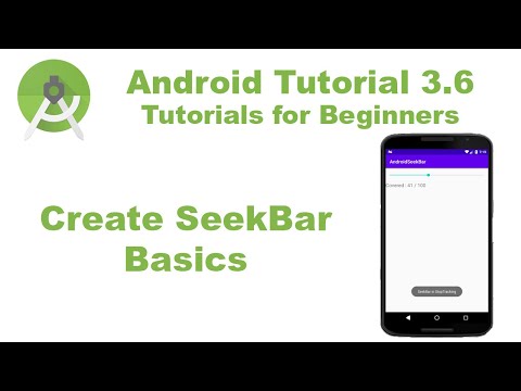 Android Studio 3.6 Create SeekBar Basics