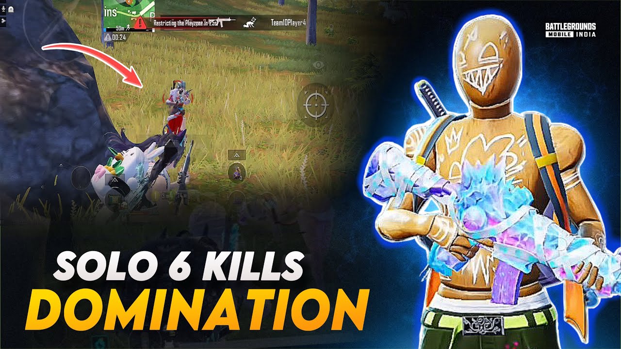 SOLO 6 KILLS CHICKEN IN 10k FINALS ️‍🔥 | 14 KILLS | MythxPewpew - YouTube