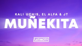 Video thumbnail of "Kali Uchis, El Alfa, JT - Muñekita (Letra / Lyrics)"