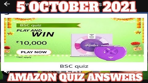 Amazon Funzone BSC Quiz Answers Today|5 October|Amazon Quiz Answers Today| Daily Quiz Time