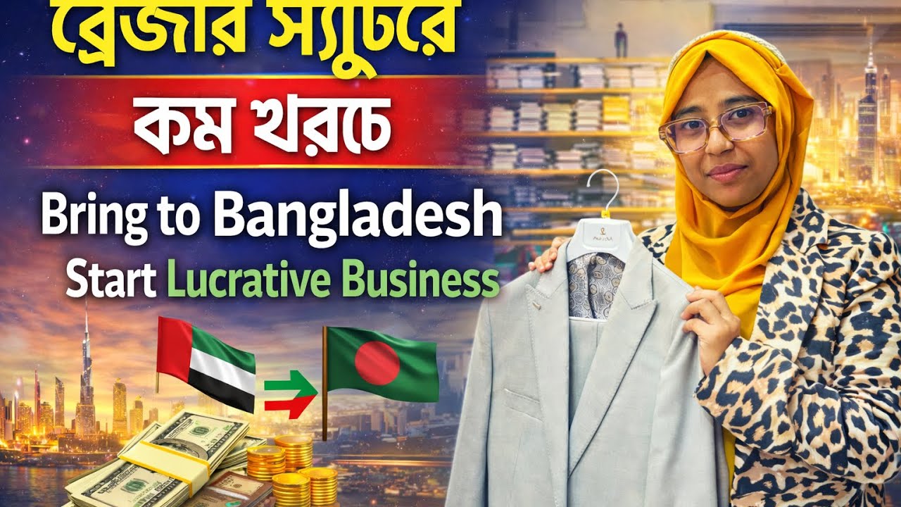🎯 দুবাই থেকে কম খরচে ব্লেজার স্যুট বাংলাদেশে এনে ব্যবসা করুন | লাভজনক ব্যবসার আইডিয়া 