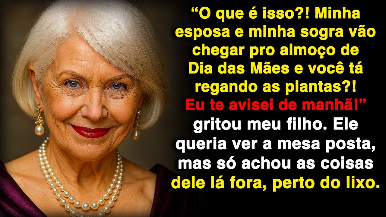 “Minha mulher tá chegando e você regando flores?!” Na hora do jantar, ele achou as coisas dele na po