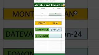 Excel me shorts month datevalue #shortsviral #love #excel #education