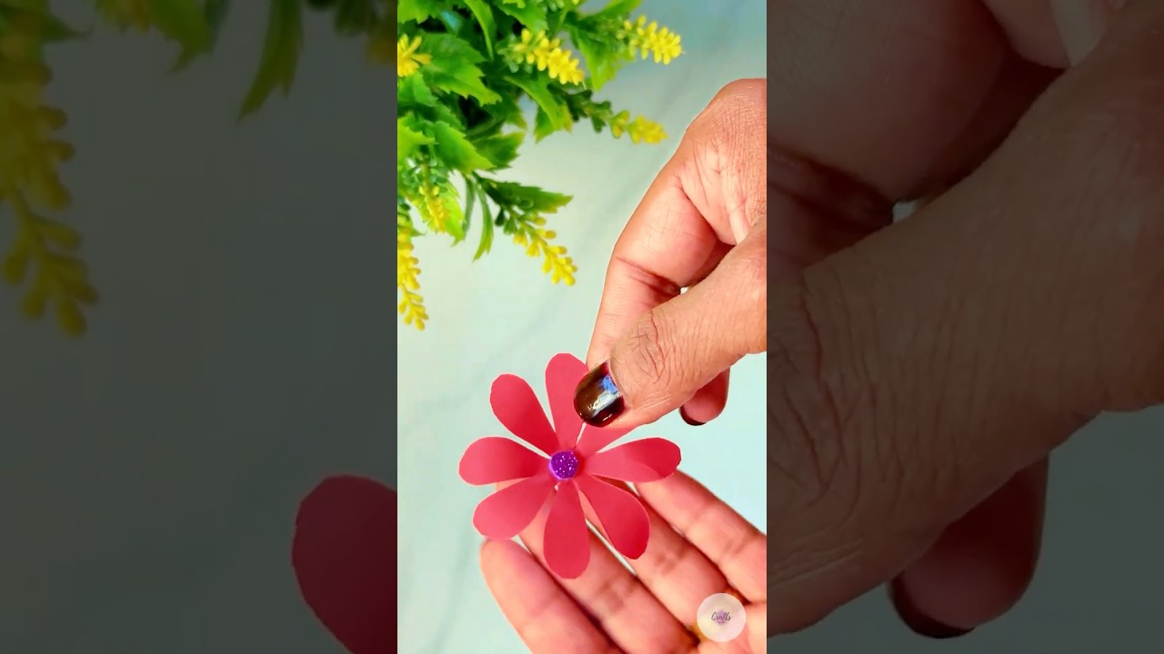 Red Paper Flower with Perfect Symmetry 🌺 | Easy DIY Craft 