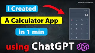 I created a Calculator App in 1 Minute using ChatGPT | chatgpt calculator #chatgpt screenshot 5