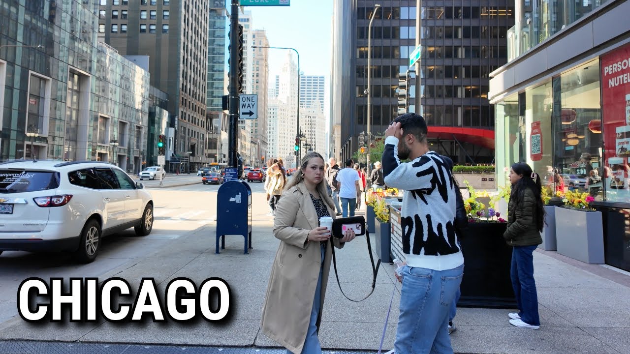 Chicago Walking Tour - Cinco De Mayo Day On Monday | May 5, 2025 | 4K 30fps, City Sounds