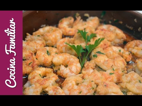 Como hacer gambas al ajillo. Recetas para Navidad y Cuaresma