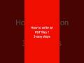 How to Write on PDF Files in 3 Simple Steps | Adobe Acrobat