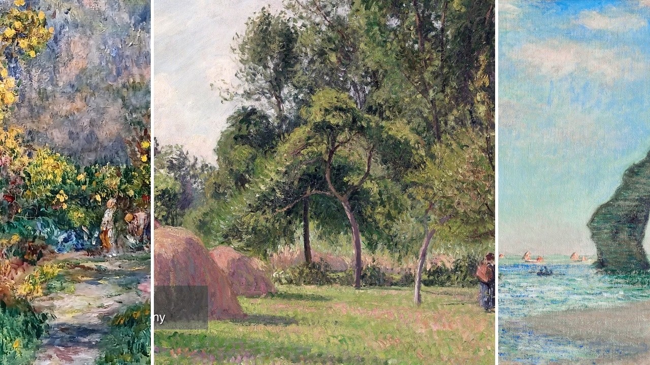 Fine Art TV — Silent Art Gallery · October 10 Morning | Haystacks Morning Éragny… & others