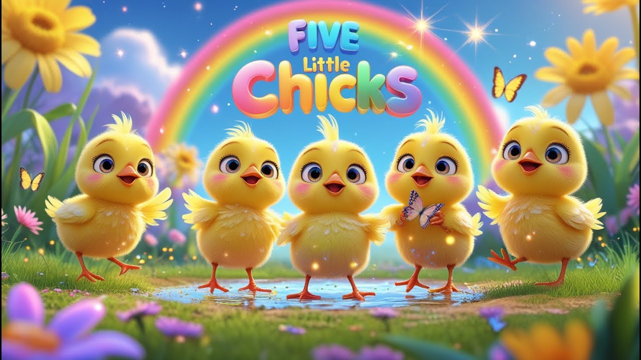 Five Little Chicks Song | Counting Fun in the Garden for Kids - YouTube