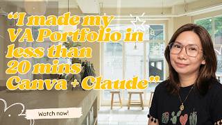 I Made My VA Portfolio in 20 Minutes (Canva + AI)
