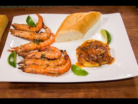 Crab Cake & BBQ Garlic Shrimp Recipe