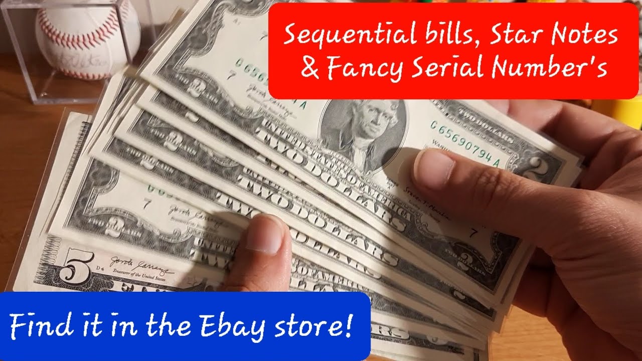 Sequential bills, Star Notes & Fancy Serial Number's for the eBay store ...