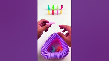 Pop tube oddly relaxing robot effect 🎼🍀#asmr #satisfying #creative #poptubesound #diy #robot #shorts