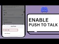 How to Enable Push to Talk on Discord