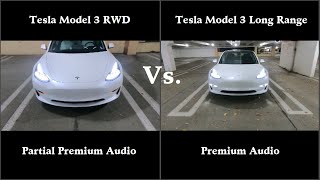 Tesla Sound System Test & Comparison - Premium Vs. Partial Premium