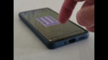 Playing Sudoku on an Android phone with the TalkBack screen reader running.
