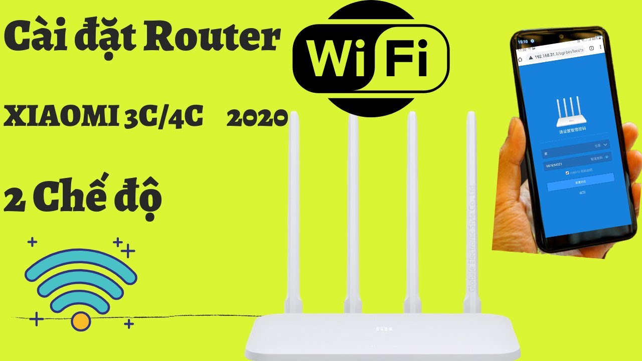 Cài đặt Router WIFI Xiaomi 3c/4c 2 chế độ mới nhất 2020 - youtube
