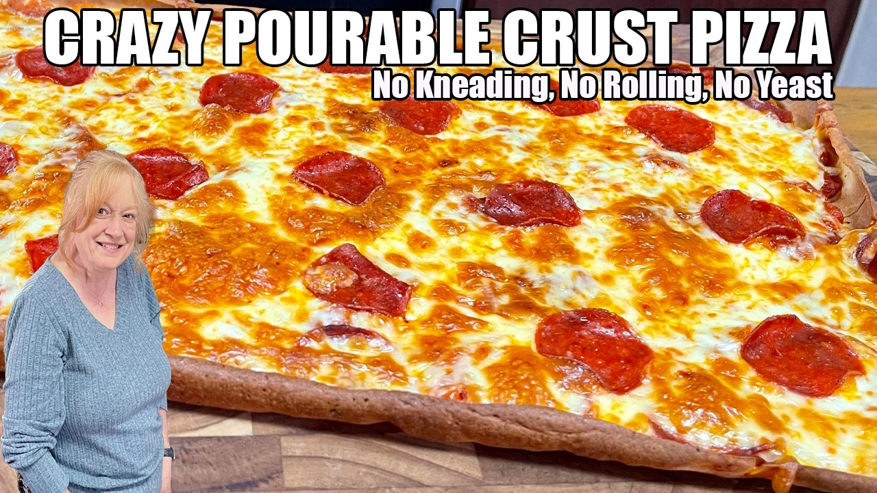 Невероятно легкое жидкое тесто для пиццы | Без замешивания, без раскатывания, без использования д...