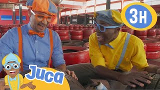 Juca e Blippi competem numa corrida de kart | HORA DO JUCA BRASIL! | Vídeos Educativos para Crianças
